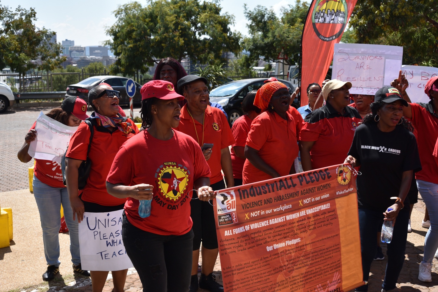 South African Women’s Council Pickets Against Sexual Harassment At Unisa Industriall