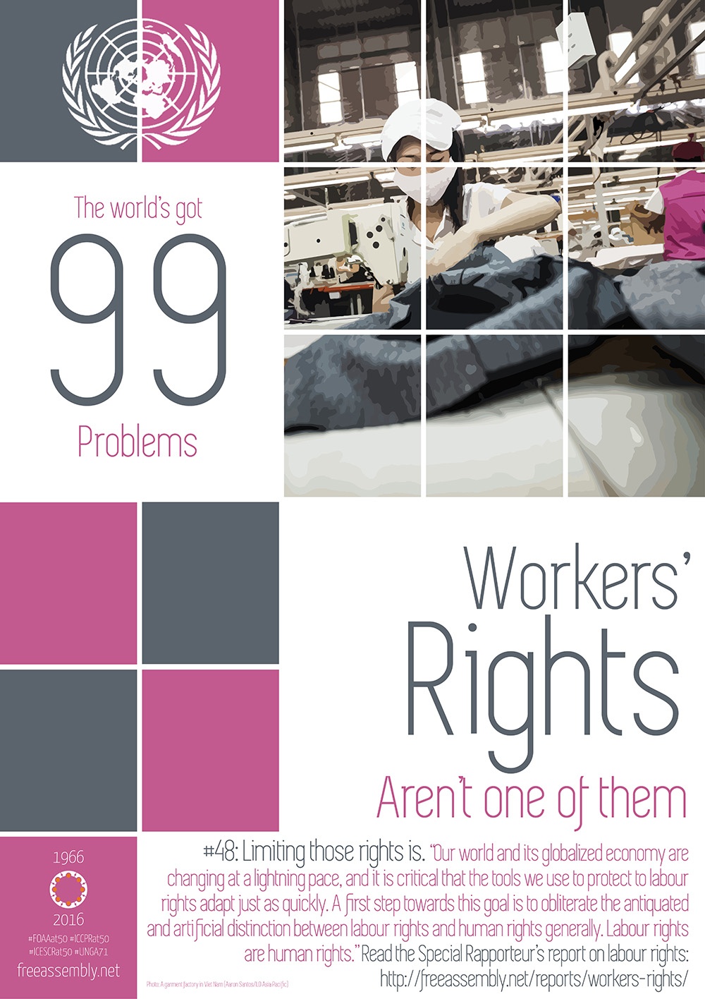 labour rights are human rights un report industriall labor union old flyer