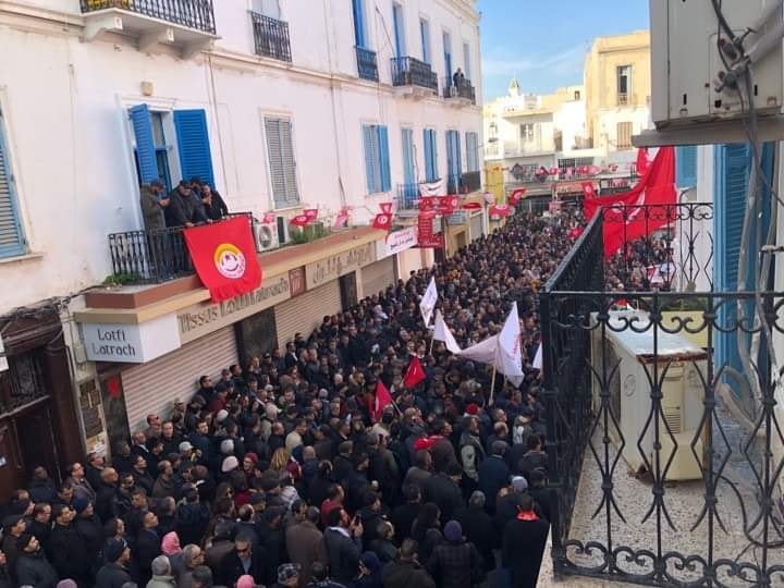 tunisian unions strike against