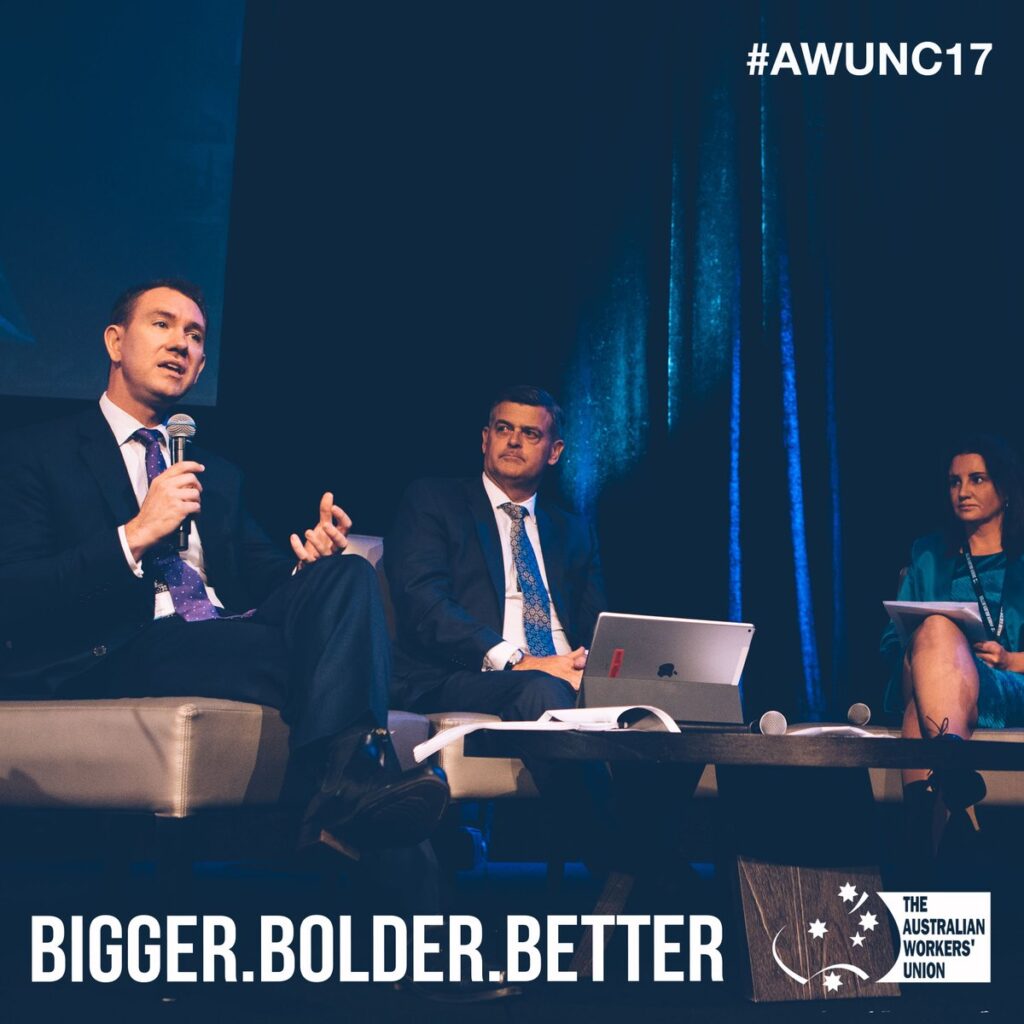 "Bigger, Bolder, Better" El grupo contra el dumping. Foto: AWU