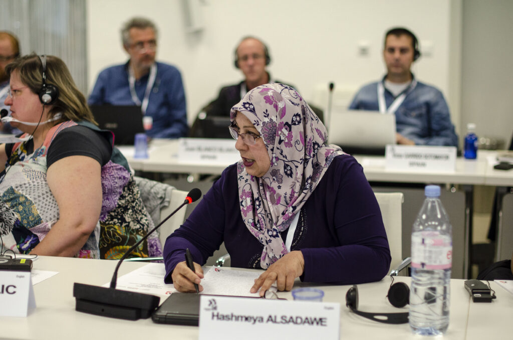 Hashmeya Alsaadawe, presidenta de la Federación de Sindicatos Basra de Irak