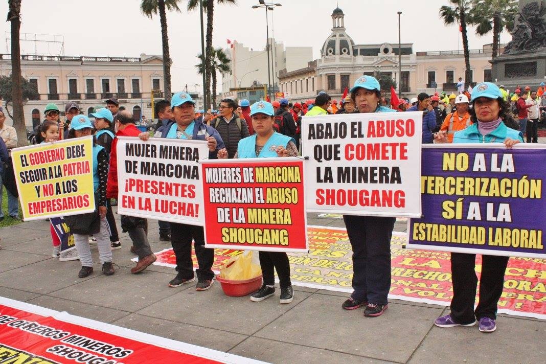 Trabajadores mineros de Perú desarrollan huelga nacional contra la