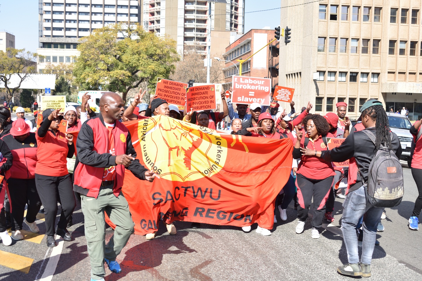 South African workers march against socio-economic crisis