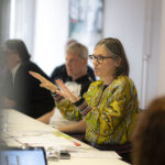 Christiane Benner visits IndustriALL Geneva offices — close-up, 25 March 2026