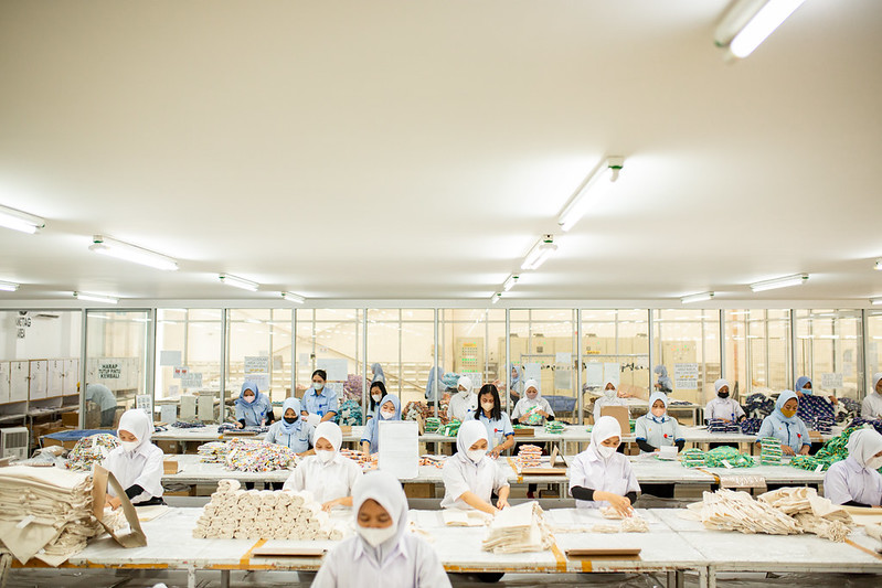 Women garment workers at a factory in Sukoharjo, Indonesia.