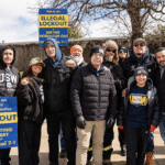 USW members picket illegal BP lockout at Whiting refinery, Indiana