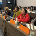 Delegates from EU, Latin America and MENA regions follow proceedings at the IndustriALL women's committee meeting