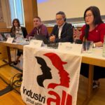 Panellists at IndustriALL's joint conference on the future of work, Berlin, 17 June 2026