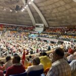 Workers and Farmers Fill Talkatora Stadium in New Delhi