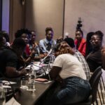 Young workers in group discussion at IndustriALL youth workshop in Abidjan