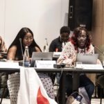 Regina and Paule at at IndustriALL's sub-Saharan Africa regional women's committee