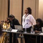 Speaker at at IndustriALL's sub-Saharan Africa regional women's committee