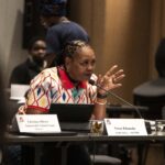 Susan Khumalo addresses IndustriALL youth workshop in Abidjan