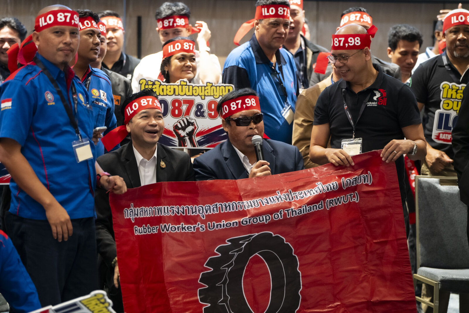 Saman Pornprachatham, president of the Rubber Workers Union Group of Thailand (RWUT) at Rubber conference