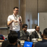 Tom Grinter speaks at industriALL Rubber conference