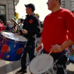 bombos UOC en movilización CSI uy