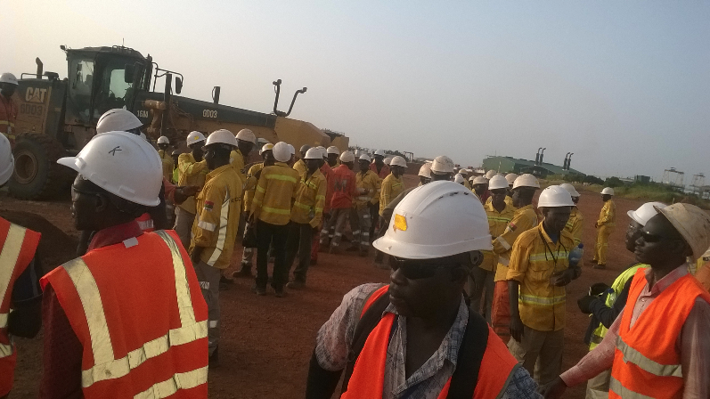 Рабочие на шахте Nord Gold Bissa