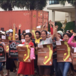 STOP Precarious Work action in Cambodia.