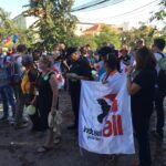 Des membres et des observateurs du Comité exécutif  de IndustriALL ont participé à la manifestation à Phnom Penh pour un soutien aux syndicats affiliés