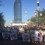 Des membres et des observateurs du Comité exécutif  de IndustriALL ont participé à la manifestation à Phnom Penh pour un soutien aux syndicats affiliés