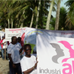 Union members marching in Madagascar