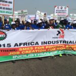 Шествие членских организаций IndustriALL к Национальной Ассамблее Нигерии