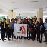 Представители членских профсоюзов IndustriALL в Министерстве труда после встречи с постоянным заместителем министра труда.