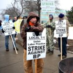 Local 7-1 del USW en Indiana – Trabajadores petroleros de BP en huelga. Fuente: USW