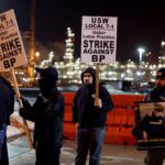 Local 7-1 del USW en Indiana – Trabajadores petroleros de BP en huelga. Fuente: USW