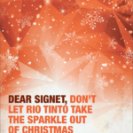 Cher Signet, ne laisse pas Rio Tinto nous ôter l’éclat de Noël