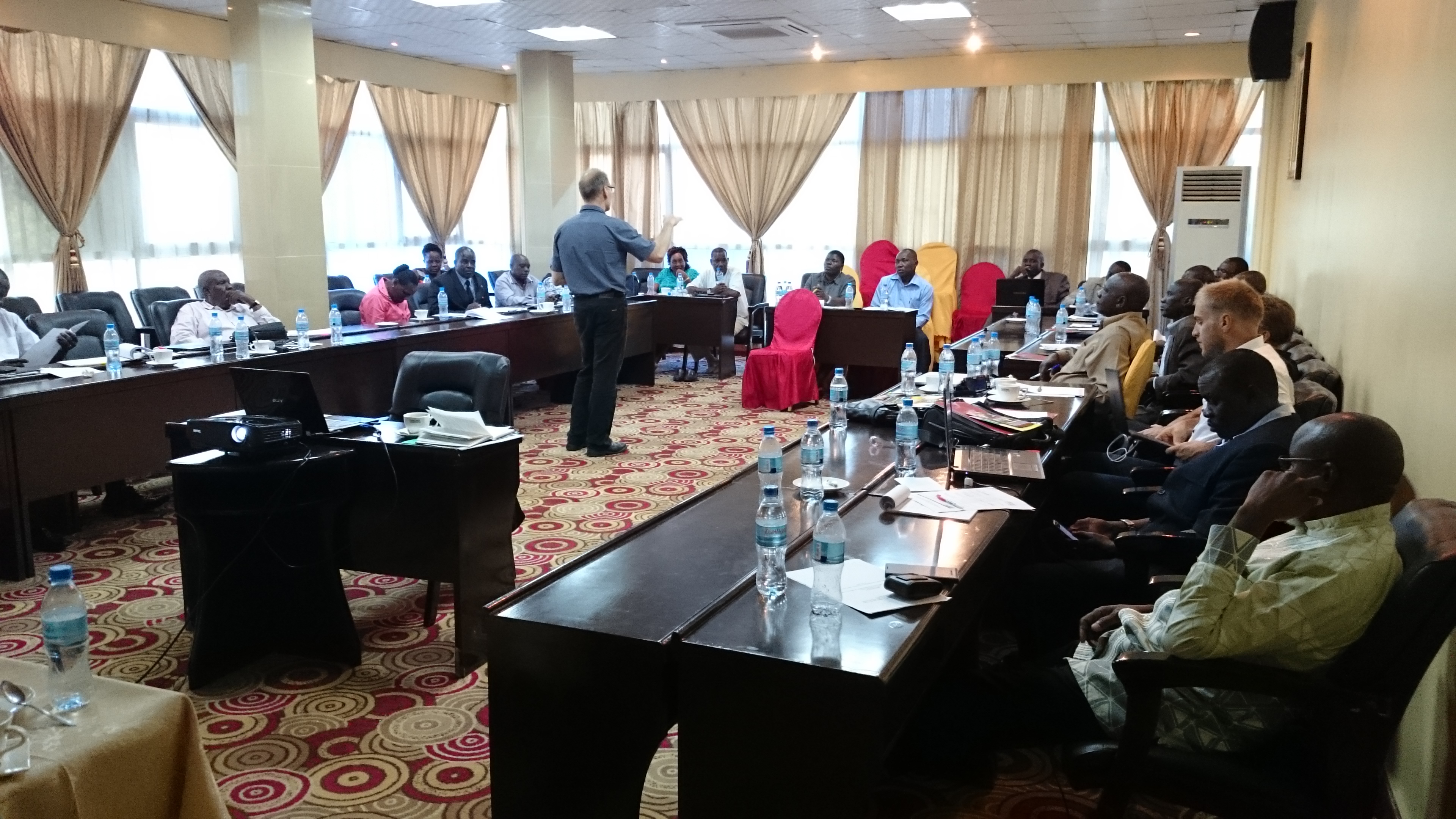 Participants at the union building workshop in Tanzania.