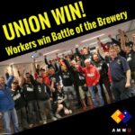 AMWU members celebrate the CUB55 victory