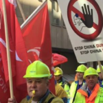 Trade unions gathered in Brussels in February to march against steel dumping. Photo: Unite the Union