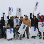 La Sección local (Metallos) del United Steelworkers en huelga.