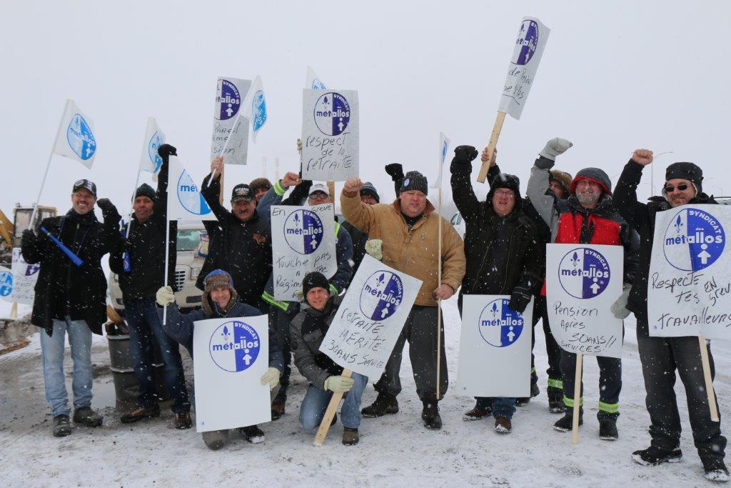 La Sección local (Metallos) del United Steelworkers en huelga.