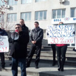 Le Président du TUMMCIWG, Tamaz Dolaberidze, énonce les revendications des travailleurs 