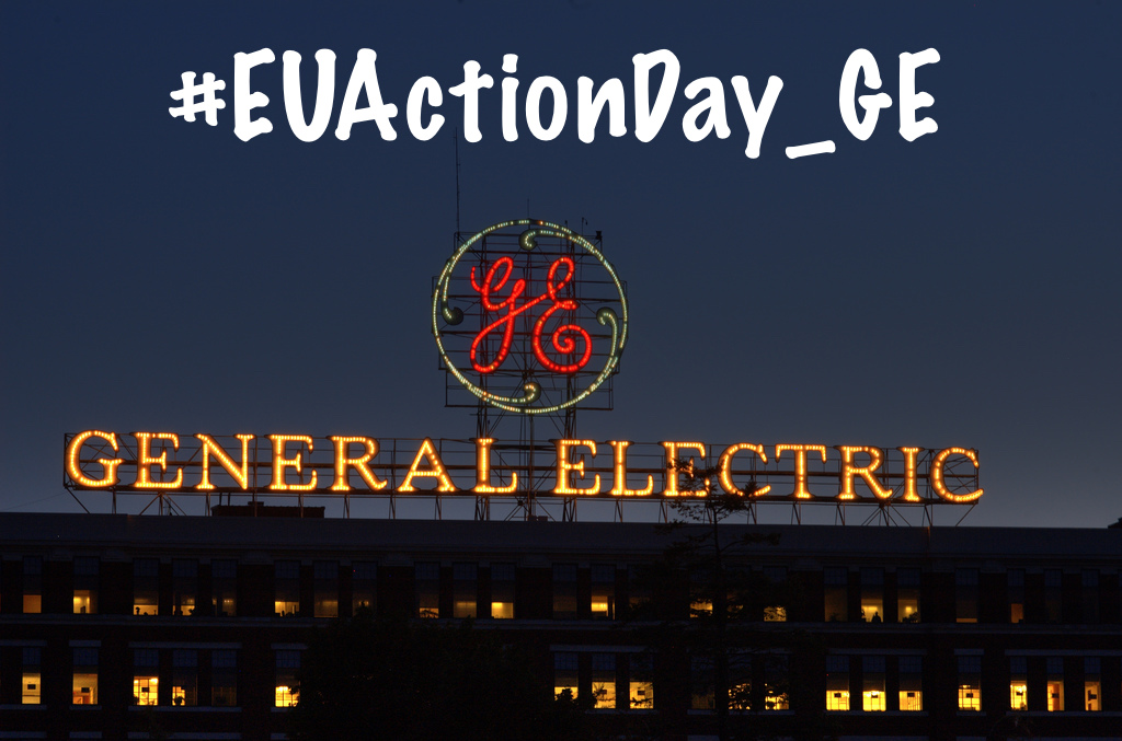 General Electric sign on GE Administration Building, Schenectady, New York. Photo by Chuck Miller / Flickr