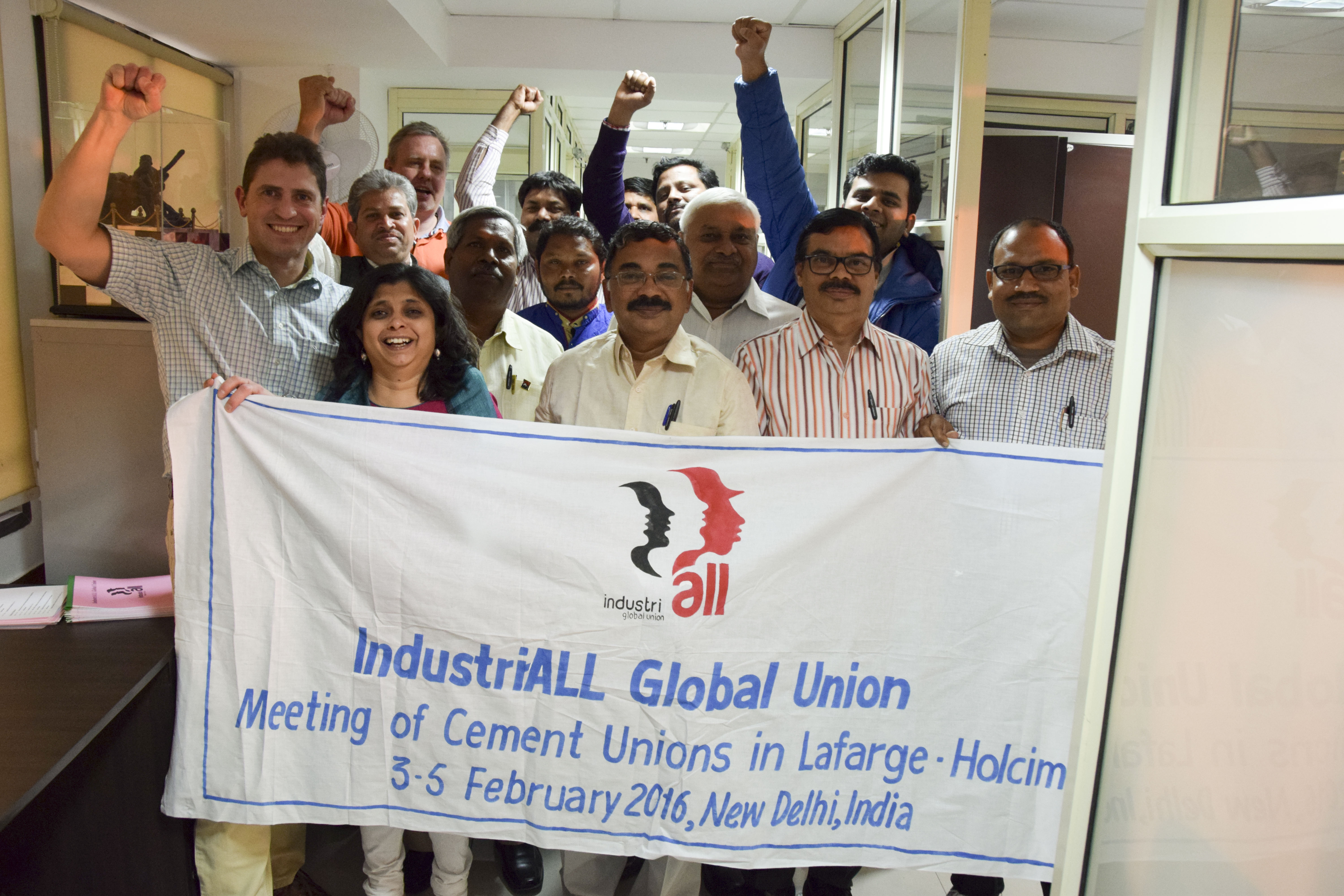 Cement workshop of unions at LafargeHolcim in India, Delhi, February 03-05, 2016