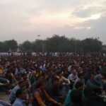 Les travailleurs de Honda protestent à l'usine de Tapukara en février 2016 