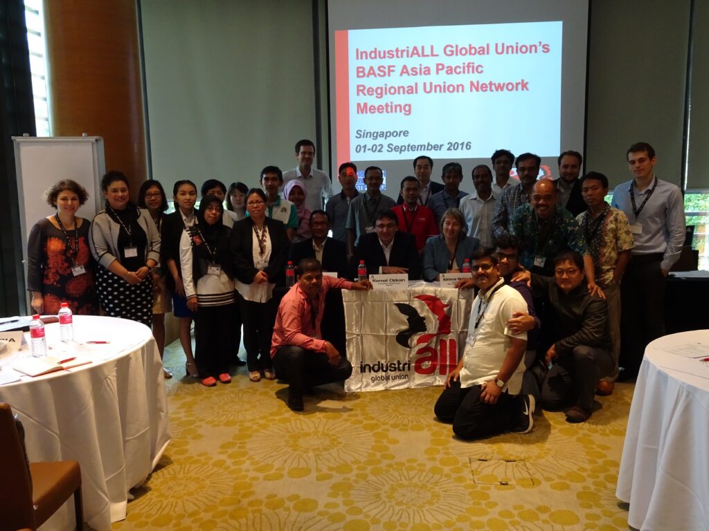 Réunion du réseau syndical régional Asie-Pacifique les 1er et 2 septembre 2016, Singapour
