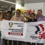 IndustriALL leaders with the SUTCS delegation at the IndustriALL headquarters in Geneva in June 2016.