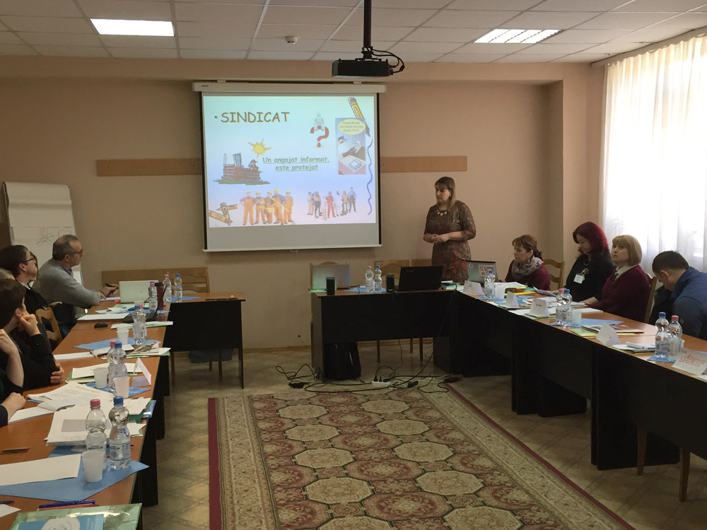 На заключительном семинаре проекта по подготовке профсоюзных преподавателей, организованного Глобальным союзом IndustriALL и его французской членской организацией FO Metaux, 15-16 марта 2016