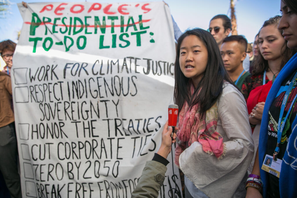 Members of civil society lament the victory of a "climate denier" in the US presidential elections and call on all people to assume greater responsibility for climate action.