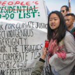 Представители гражданского общества сокрушаются по поводу победы на президентских выборах в США “человека, отрицающего климатическую угрозу”, и призывают всех людей взять на себя большую ответственность за сохранение климата. Фото: IISD/Киара Уорт (http://www.iisd.ca/climate/cop22/enb/9nov.html)