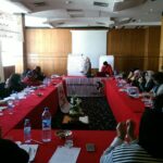 Женщины организовали встречу по случаю Международного женского дня.