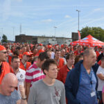 Manifestation des membres du syndicat FNV contre Shell en septembre de cette année