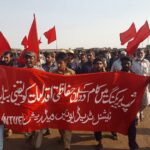 Workers protest at the Gadani yards