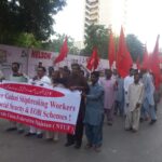Sunday's protest for health and safety in Karachi