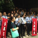 Union action at Sanofi Aventis, Philippines, calling for an end to the negotation deadlock.