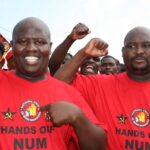 NUM members protest